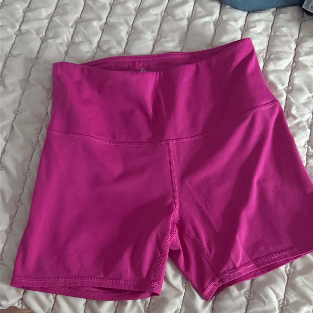 Women's Pink High-Waisted Shorts